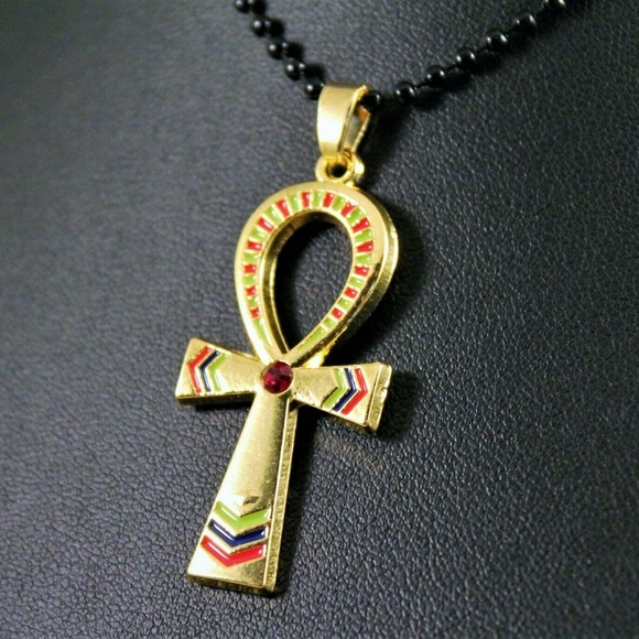 Alloy Egyptian Ankh Cross Pendant Necklace - Picture 8 of 8
